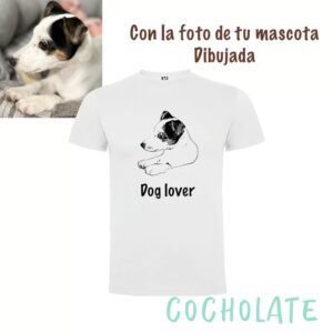 Camiseta personalizada con el dibujo de la foto de tu mascota