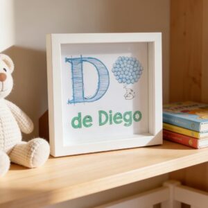 Cuadro para bebé personalizado con inicial