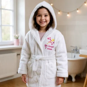 Albornoz infantil personalizado, talla 1 a 16 años