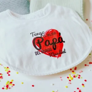 Babero personalizado mejor papa del mundo