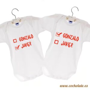 BODY PERSONALIzado para mellizos