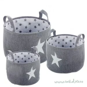 Cesto gris para canastillas