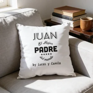 cojin personalizado mejor padre del mundo