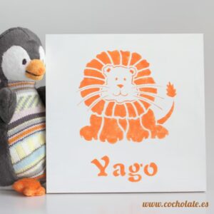 Cuadro para bebé de madera osito