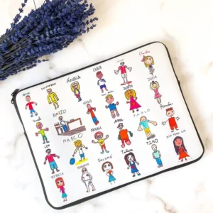 funda ordenador con dibujos de los alumnos para profes