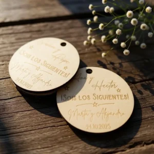 Placa personalizada sois los siguientes, detalle boda invitados