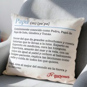 Cojín personalizado papá definición