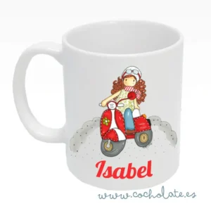 taza personalizada motera