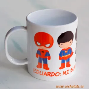 taza superheroes personalizada