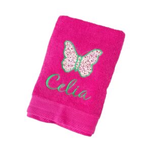 toalla bordada para bebés y niños con ballena, toalla personalizada para la ducha