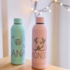 Botellas térmicas personalizadas con nombre y dibujo