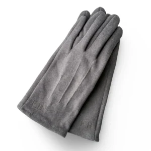 guantes para hombre personalizados con iniciales en color gris