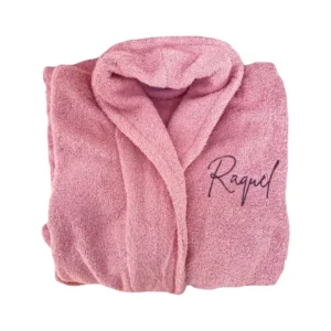 albornoz mujer bordado en el pecho con nombre