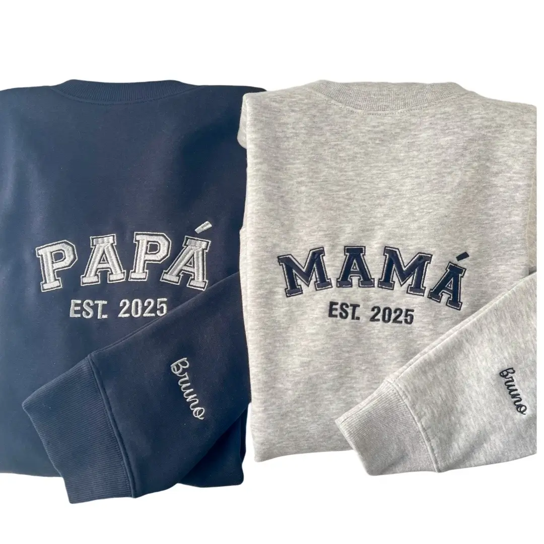 Cocholate | Sudadera personalizada padre univerdidad, unisex Sudadera personalizada día del padre con texto bordado tipo universidad, college, sudaderas personalizadas