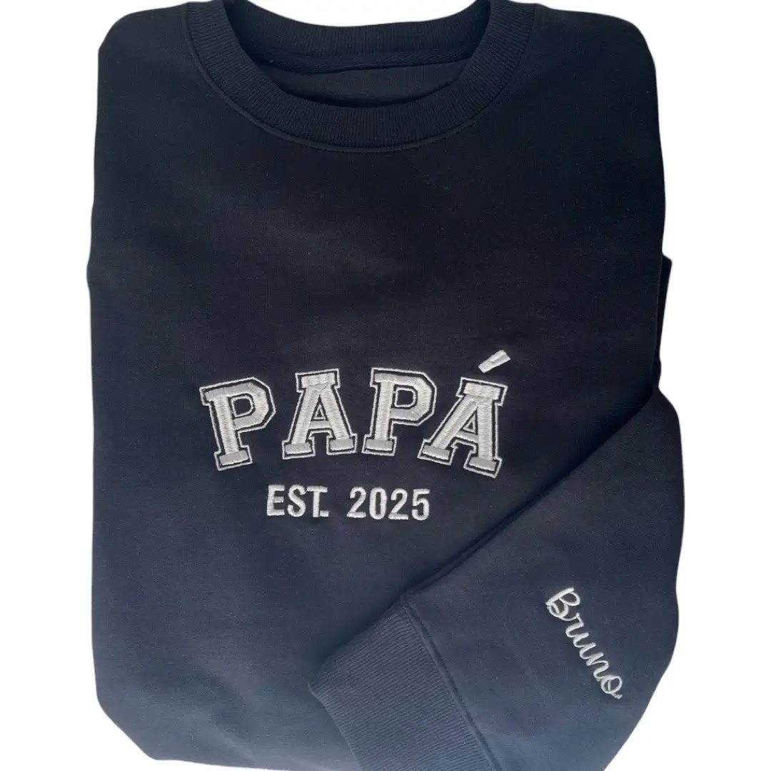 Cocholate | Sudadera personalizada padre univerdidad, unisex Sudadera personalizada día del padre con texto bordado tipo universidad, college, sudaderas personalizadas