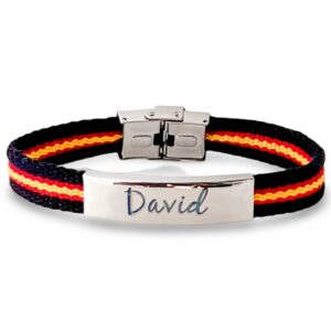 Pulsera personalizada hombre grabada a láser