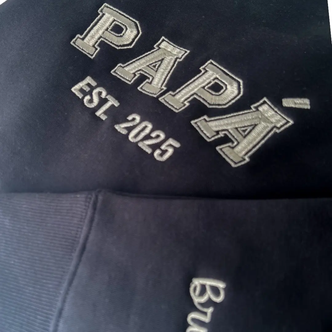 Cocholate | Sudadera personalizada padre univerdidad, unisex sudadera personalizada día del padre con bordado papa