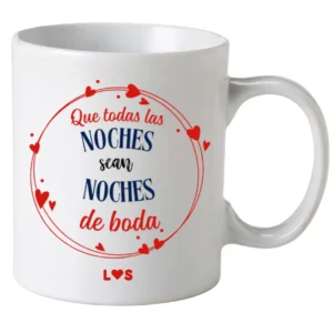 taza personalizada para novios noches de boda, regalo san Valentin