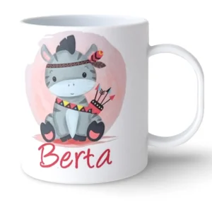 taza infantil de plastico personalizada con el nombre de Mia