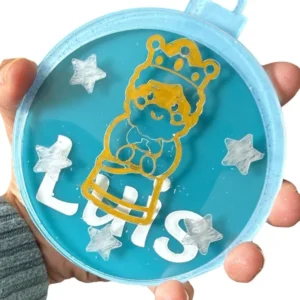 adorno de navidad para el arbol con rey mago y nombre