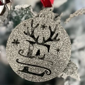 bola de navidad plateada personalizada