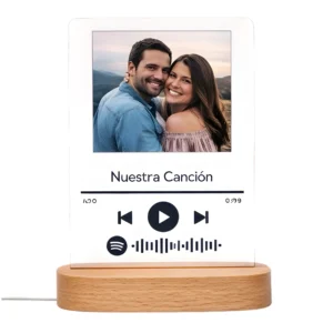 Lampara LED personalizada estilo Spotify con foto y texto