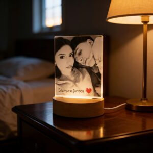 Lampara led personalizada con foto y texto